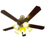 Quạt trần đèn chùm trang trí 109 Cánh gỗ 5 Cánh