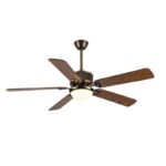 Quạt trần đèn trang trí 120 Cánh gỗ Plywood 5 Cánh