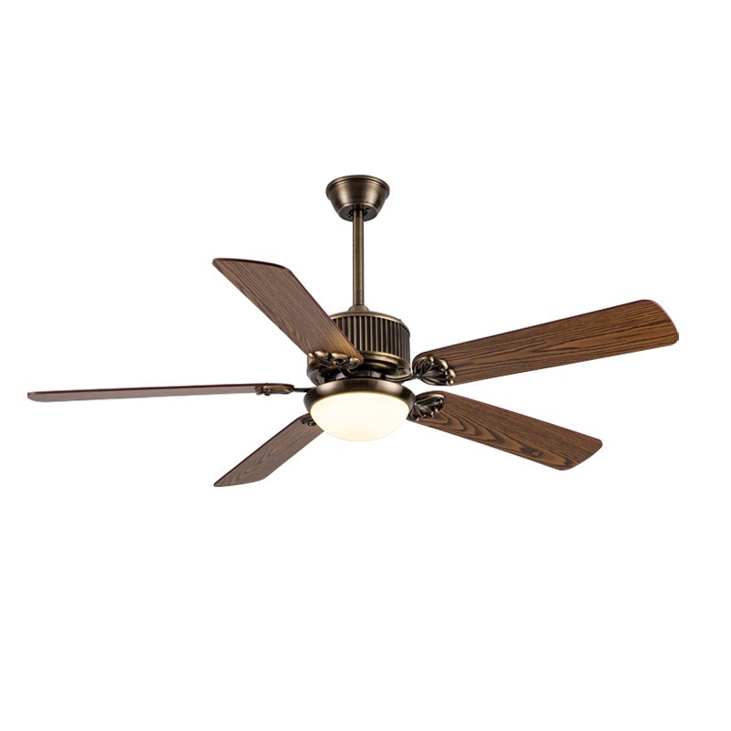 Quạt trần đèn trang trí 120 Cánh gỗ Plywood 5 Cánh