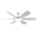 Quạt trần đèn trang trí 213 Nhựa ABS cao cấp 6 Cánh